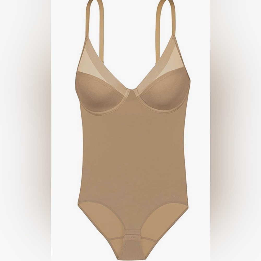 DKNY Womens Mesh Litewear Shapewear Bodysuit